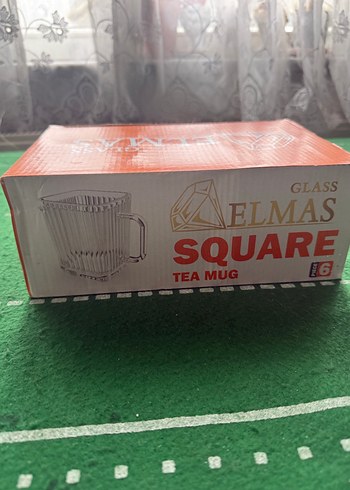 Kare Cam Çay Bardağı Kupa - Görsel 4