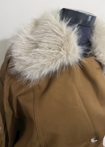 Zara Yaka Kürklü Kadın Ceket - Görsel 5