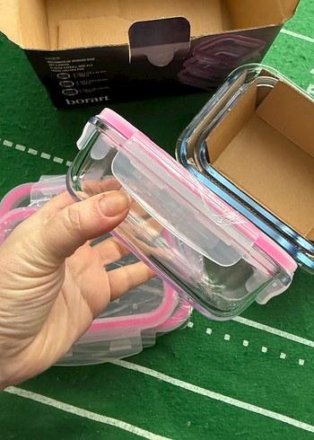 Borart Pembe Cam Saklama Kabı Seti - Görsel 5