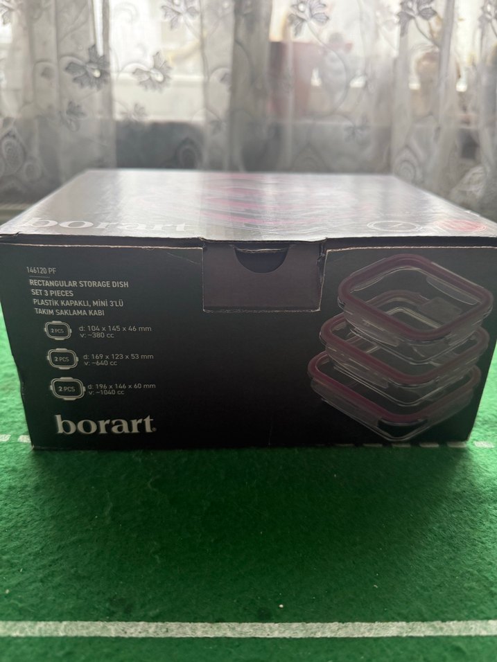 Borart Pembe Cam Saklama Kabı Seti - Görsel 2