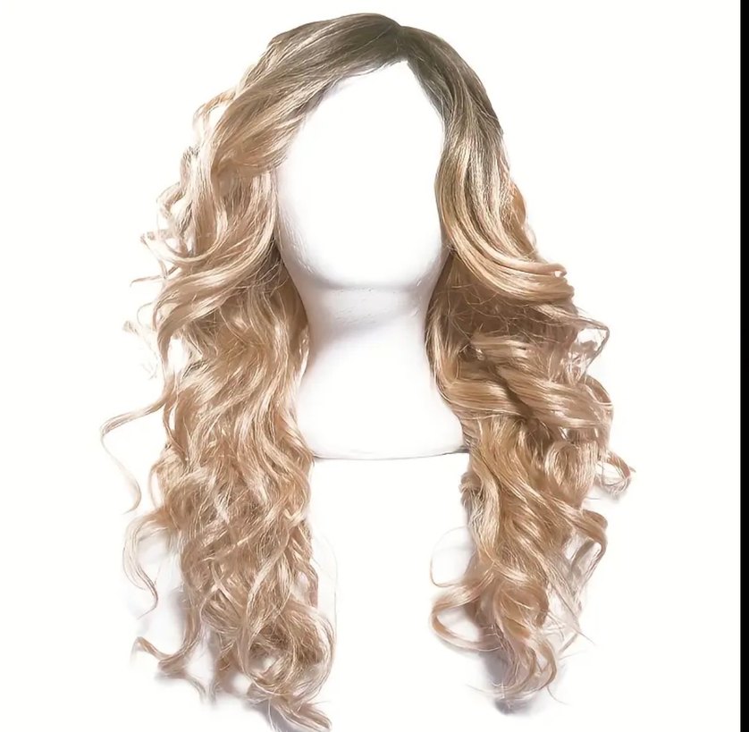 Bayan Parlak Sarı Peruk - Görsel 4