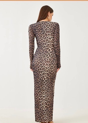 Zara Leopar Elbise - Görsel 4