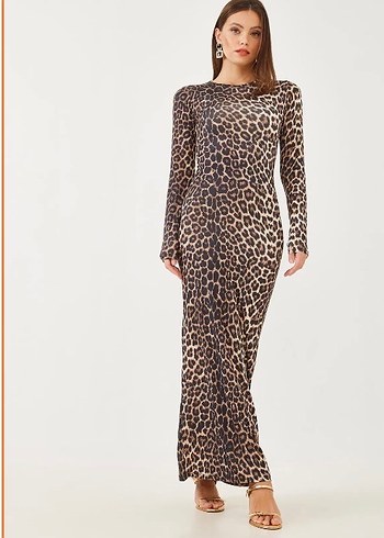 Zara Leopar Elbise - Görsel 5