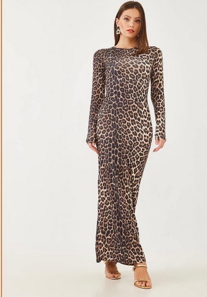 Zara Leopar Elbise - Görsel 5
