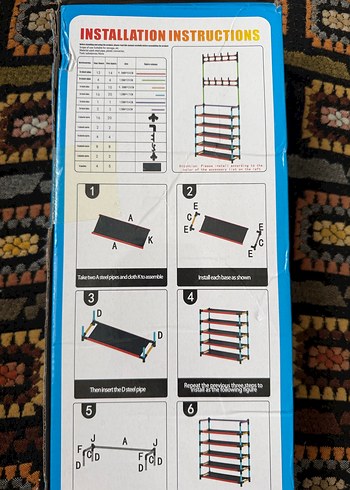 Beyaz Çok Katlı Ayakkabılık Portmanto - Görsel 7