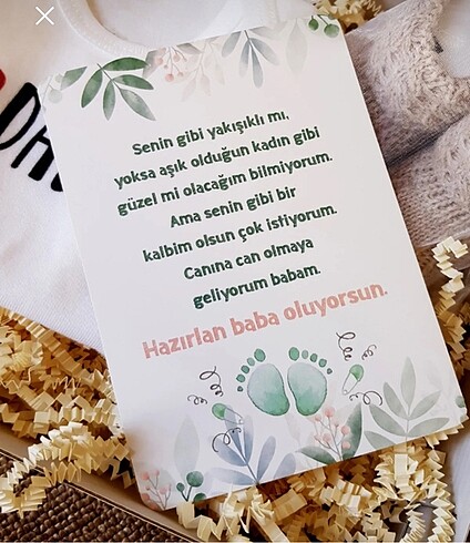 Hazırlan Baba Oluyorsun Anı Kartı
