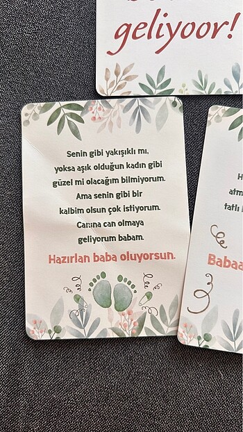  Beden Renk Hazırlan Baba Oluyorsun Anı Kartı