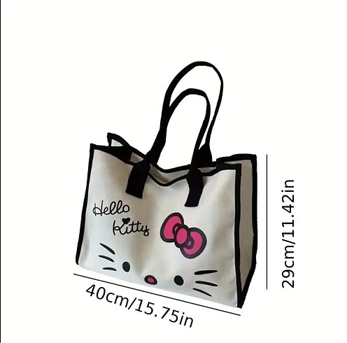 Beden çeşitli Renk Hello Kitty Kanvas Çanta