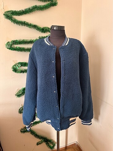 Zara Bay Bayan Bomber Kolej Peluş Ceket Mont