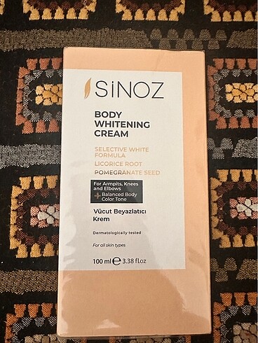Sinoz Vücut Beyazlatıcı Krem