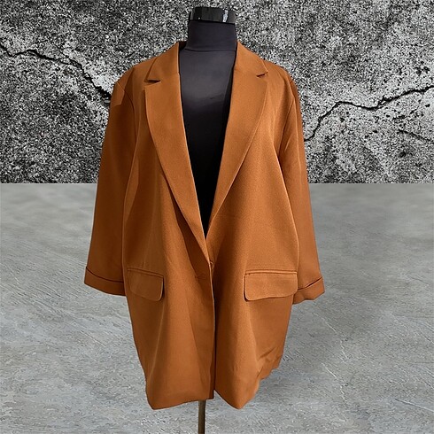 Bayan Büyük Beden Blazer Ceket