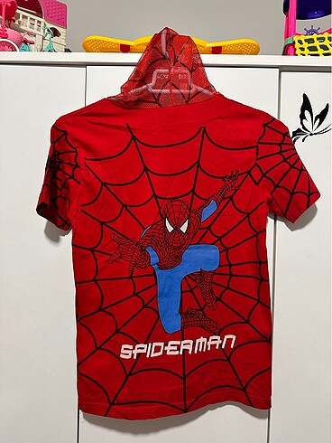 11-12 Yaş Beden çeşitli Renk Spiderman Örümcek Adam Kostüm Tshirt