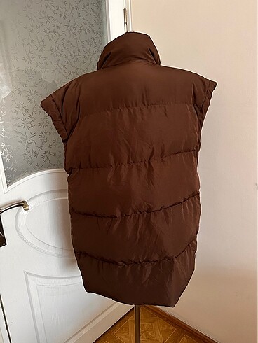 xl Beden kahverengi Renk Twist Bayan Şişme Yelek
