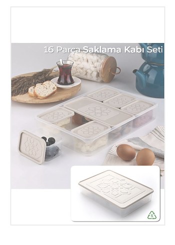 16 Parça Kahvaltılık Saklama Kabı Seti