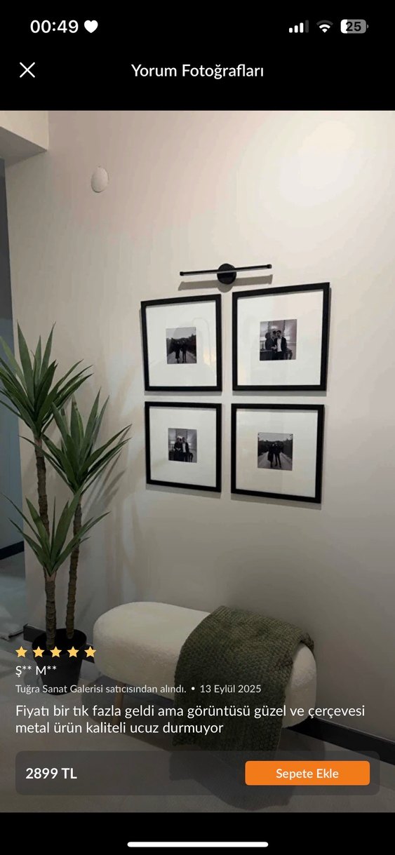 Siyah Çerçeveli Duvar Fotoğraf Seti - Görsel 2