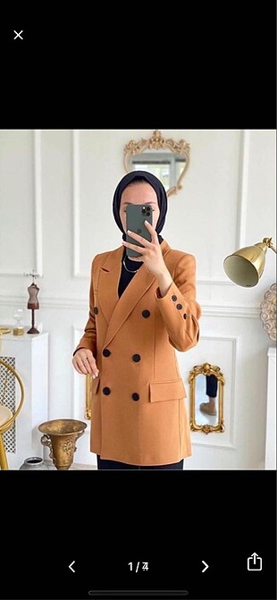 Taba blazer ceket