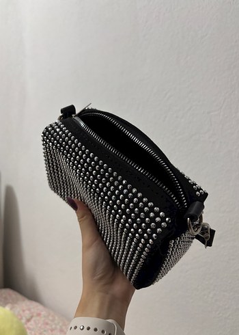 Siyah Taşlı Çanta - Görsel 2