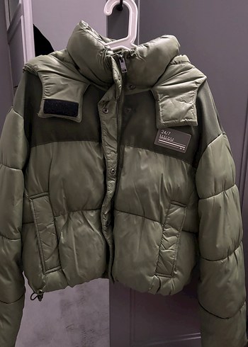 Berahka Haki Crop Şişme Mont - Görsel 3