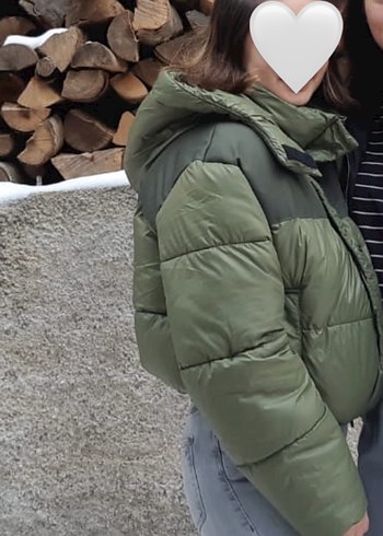 Berahka Haki Crop Şişme Mont - Görsel 2