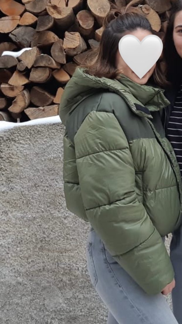 Berahka Haki Crop Şişme Mont - Görsel 2