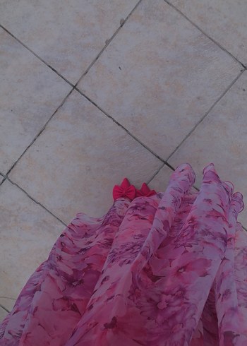 Pembe Fiyonklu İnce Topuklu Kadın Abiye Ayakkabı - Görsel 2