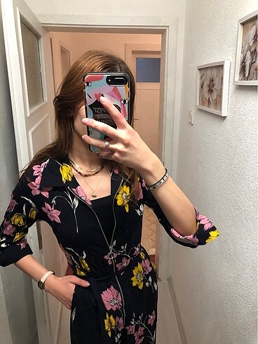 Mango çiçekli elbise - Görsel 4