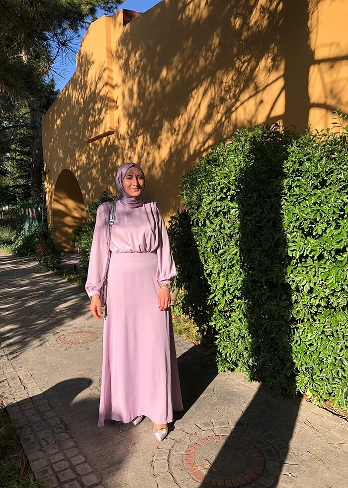 Manuka lila elbise - Görsel 2