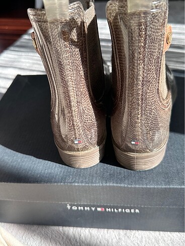 38 Beden kahverengi Renk Tommy hilfiger yagmur botu