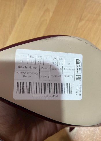 Bordo Deri Tokalı Stiletto Topuklu Kadın Ayakkabı - Görsel 4