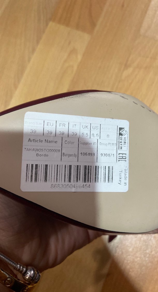 Bordo Deri Tokalı Stiletto Topuklu Kadın Ayakkabı - Görsel 4