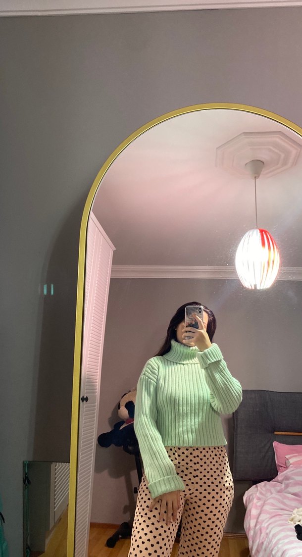 Kadın Fitilli Boğazlı Triko Kazak - Görsel 2