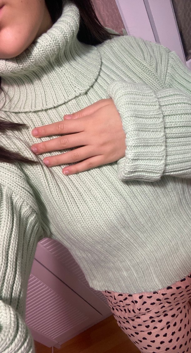 Kadın Fitilli Boğazlı Triko Kazak - Görsel 4