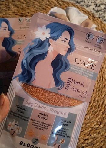 laxe saç proteini 2 adet + lastik toka - Görsel 4