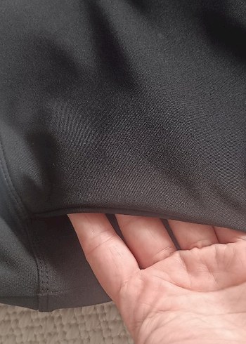 Siyah Kadın Velcro Detaylı Spor Tayt - Görsel 6