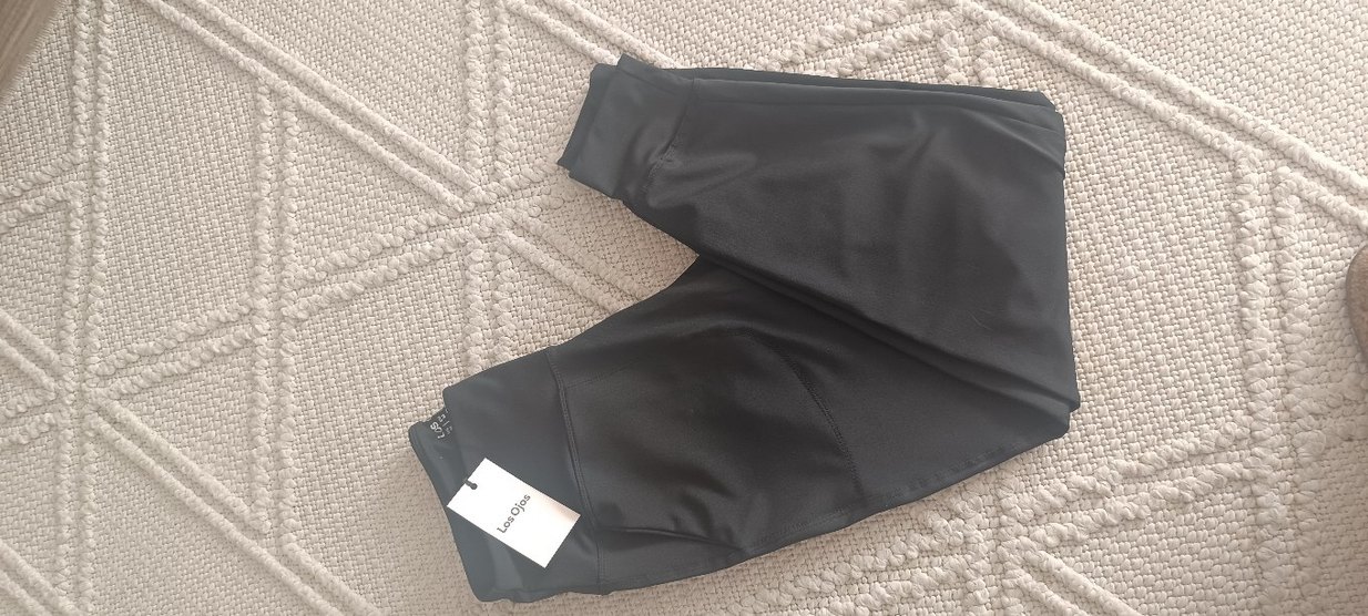 Siyah Kadın Velcro Detaylı Spor Tayt - Görsel 2