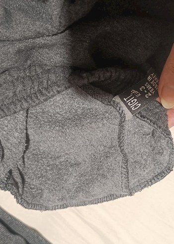 Erkek Gri Baskılı Fermuarlı Eşofman Takımı - Görsel 4