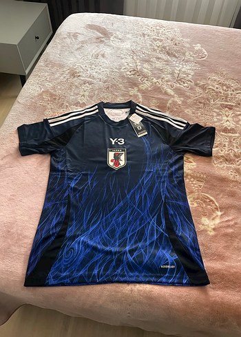 Y-3 Lacivert Baskılı Kısa Kollu Erkek Forma