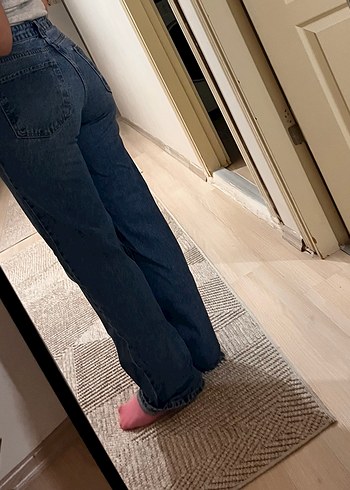 Bol Kesim Kot Pantolon - Görsel 2