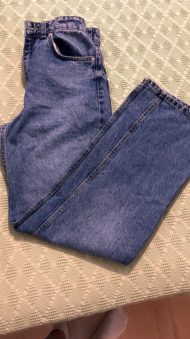 Bol Kesim Kot Pantolon - Görsel 3