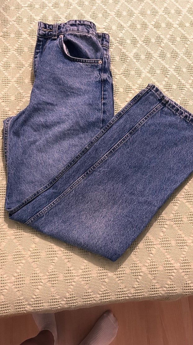 Bol Kesim Kot Pantolon - Görsel 4