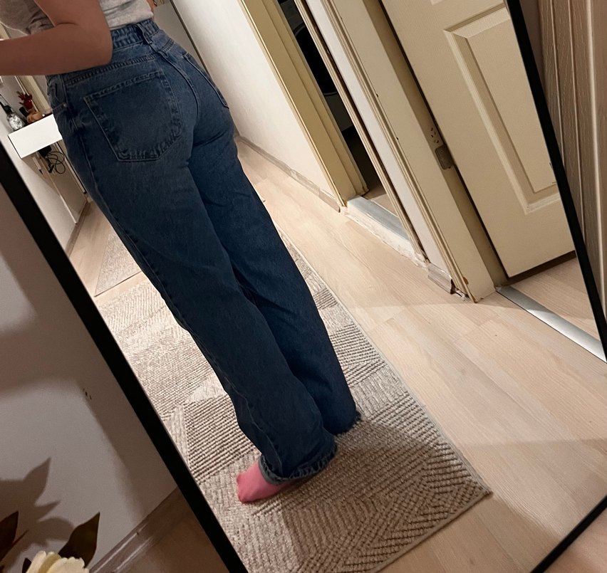 Bol Kesim Kot Pantolon - Görsel 2