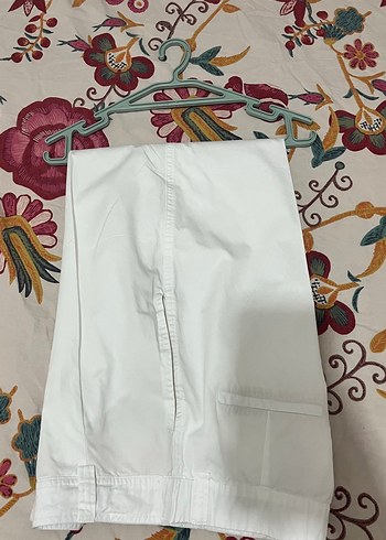 Kadın Beyaz Normal Boy Kumaş Pantolon - Görsel 3