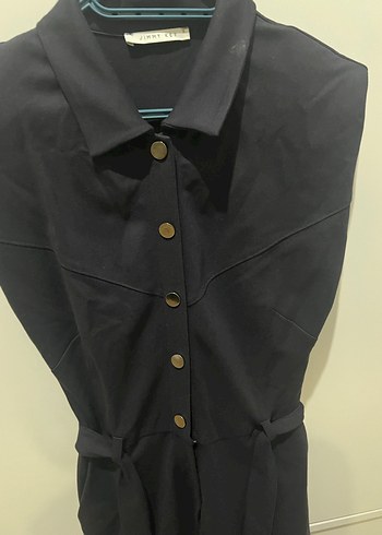 Düğmeli Lacivert Kadın Gömlek - Görsel 4