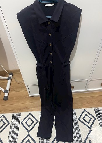 Düğmeli Lacivert Kadın Gömlek - Görsel 3