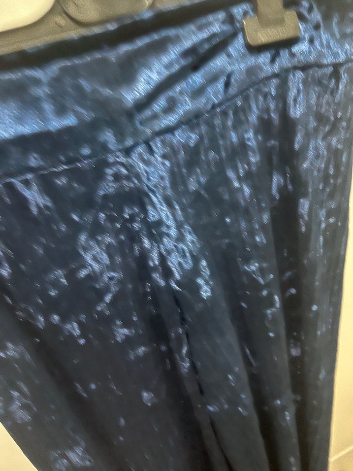 Parlak Mavi Midi Kadın Pantolon - Görsel 3