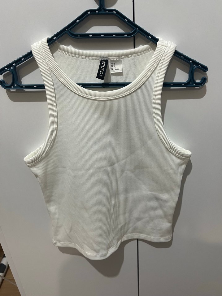 Beyaz Kadın Atlet Fitted Kesim Pamuk - Görsel 2