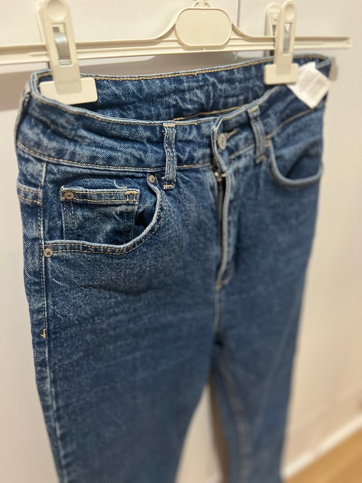 Kadın Mavi Denim Regular Fit Jean - Görsel 2