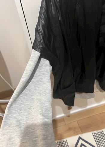 Kadın Siyah Kısa Kollu Streetwear Ceket - Görsel 3