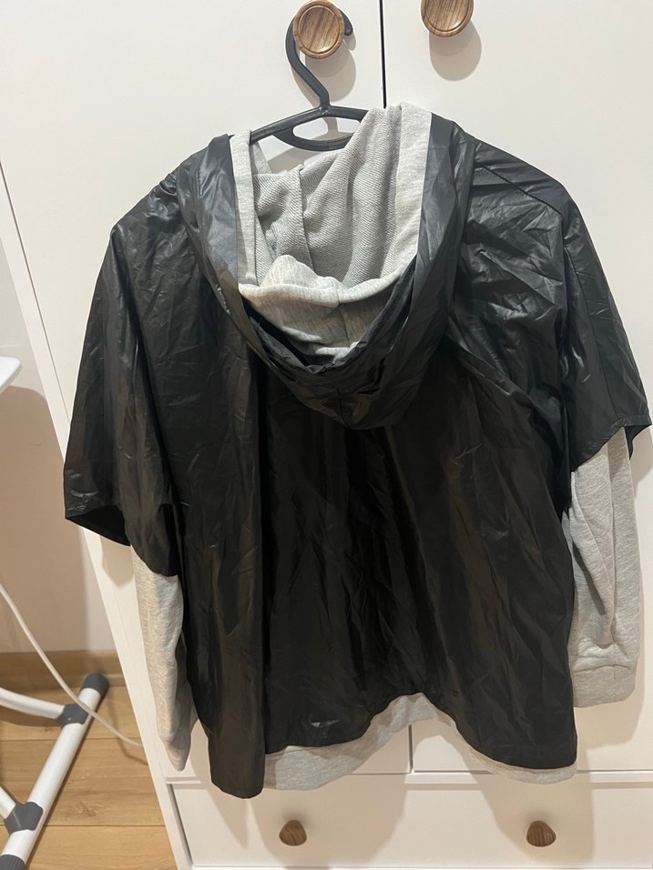 Kadın Siyah Kısa Kollu Streetwear Ceket - Görsel 4