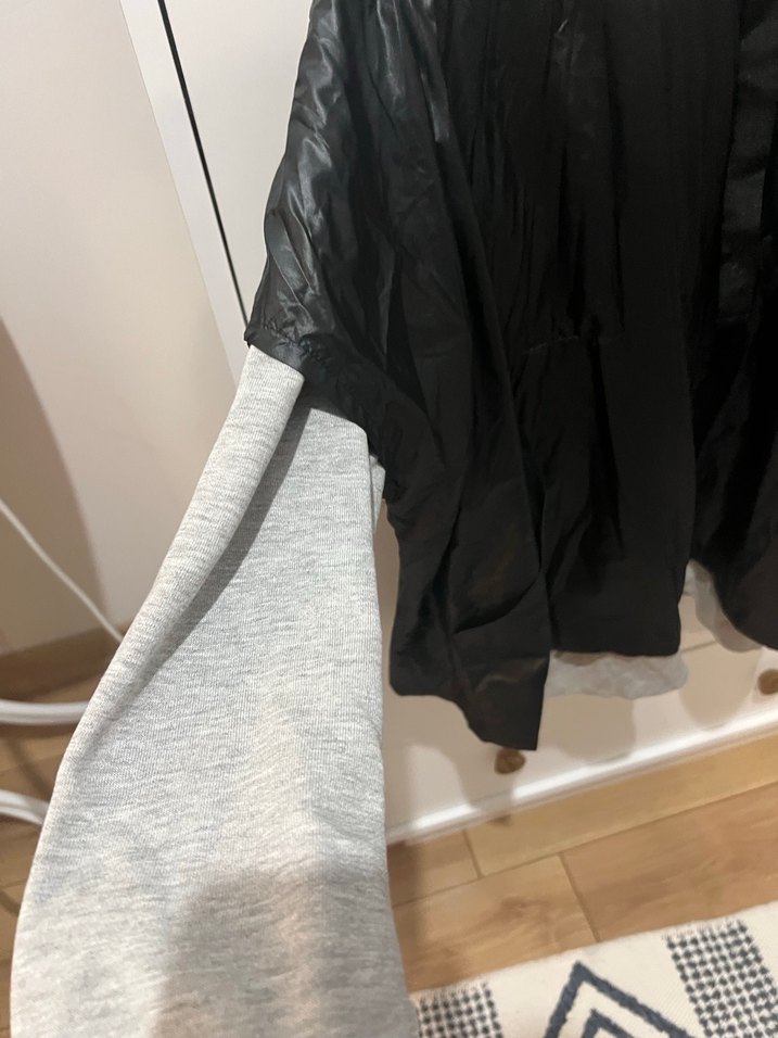 Kadın Siyah Kısa Kollu Streetwear Ceket - Görsel 3